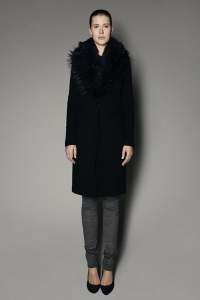 HONOR COAT WITH SURAYA FOX FUR COLLAR