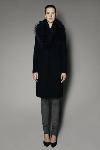 HONOR COAT WITH SURAYA FOX FUR COLLAR