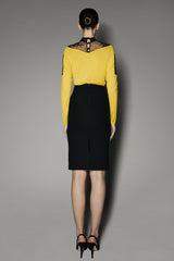 HAVEN CASHMERE AND LACE TOP