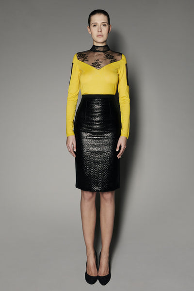 HAVEN CASHMERE AND LACE TOP