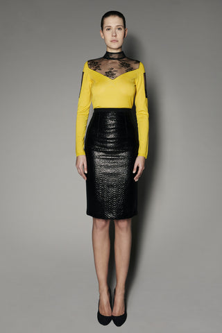 HAVEN CASHMERE AND LACE TOP