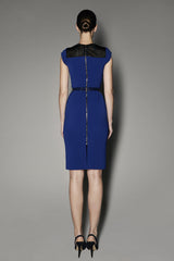 Shiloh Dress in Electric Blue with Black Gazaar Inserts