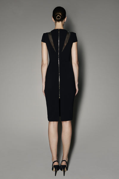 PETUNIA DRESS in black matt Stretch