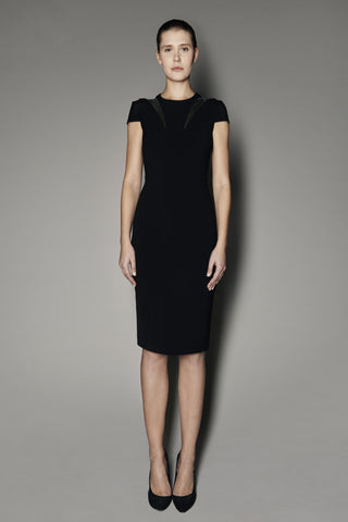 PETUNIA DRESS in black matt Stretch