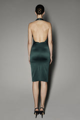 SAMIRA DRESS IN PINEGROVE SATIN SHINE