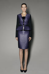 Anya Skirt with Anthracite Raffia Inserts