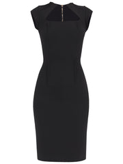 SHILOH DRESS IN BLACK MATT STRETCH