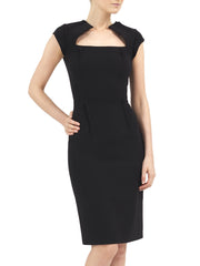 SHILOH DRESS IN BLACK MATT STRETCH