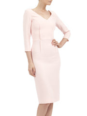 ERMINA DRESS IN APRICOT MATT STRETCH