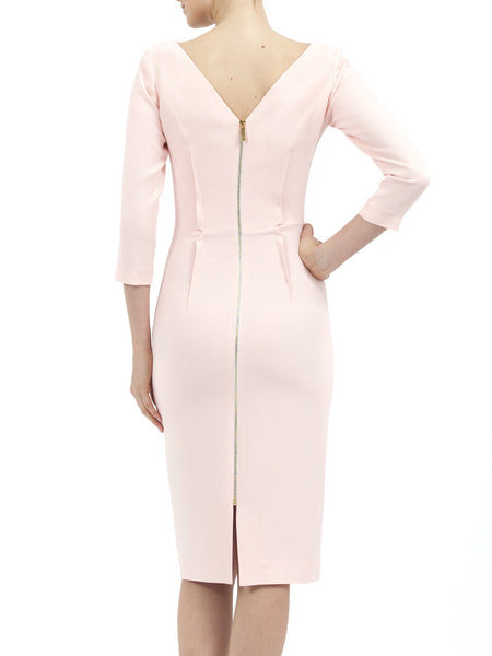 ERMINA DRESS IN APRICOT MATT STRETCH