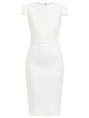 JASMINE DRESS IN IVORY MATT STRETCH