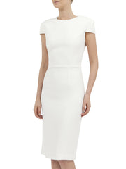 JASMINE DRESS IN IVORY MATT STRETCH