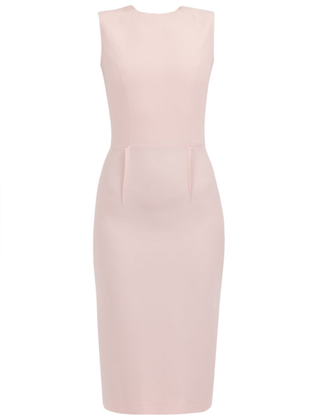 TABITHA DRESS IN APRICOT MATT STRETCH