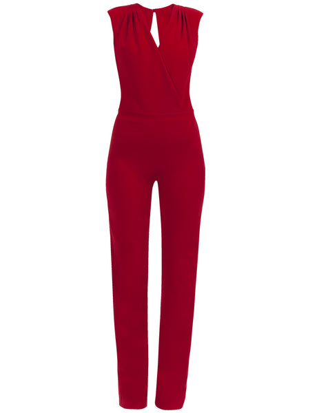 Parina Jumpsuit in Chester Red Matt Stretch