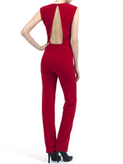 Parina Jumpsuit in Chester Red Matt Stretch