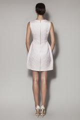 KASBAH MINI DRESS IN CHAMPAGNE MARBLE OTTOMAN