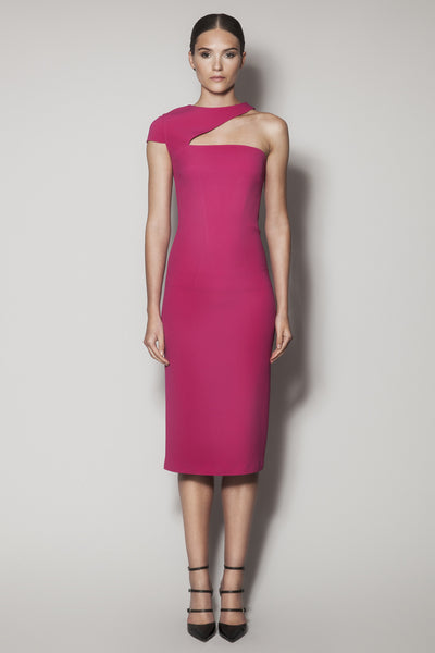 AZTECA DRESS IN PINK MATT STRETCH